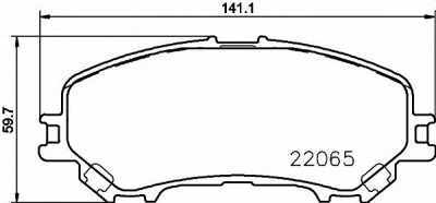 HELLA PAGID 8db355021691 -  Комплект тормозных колодок, дисковый тормоз